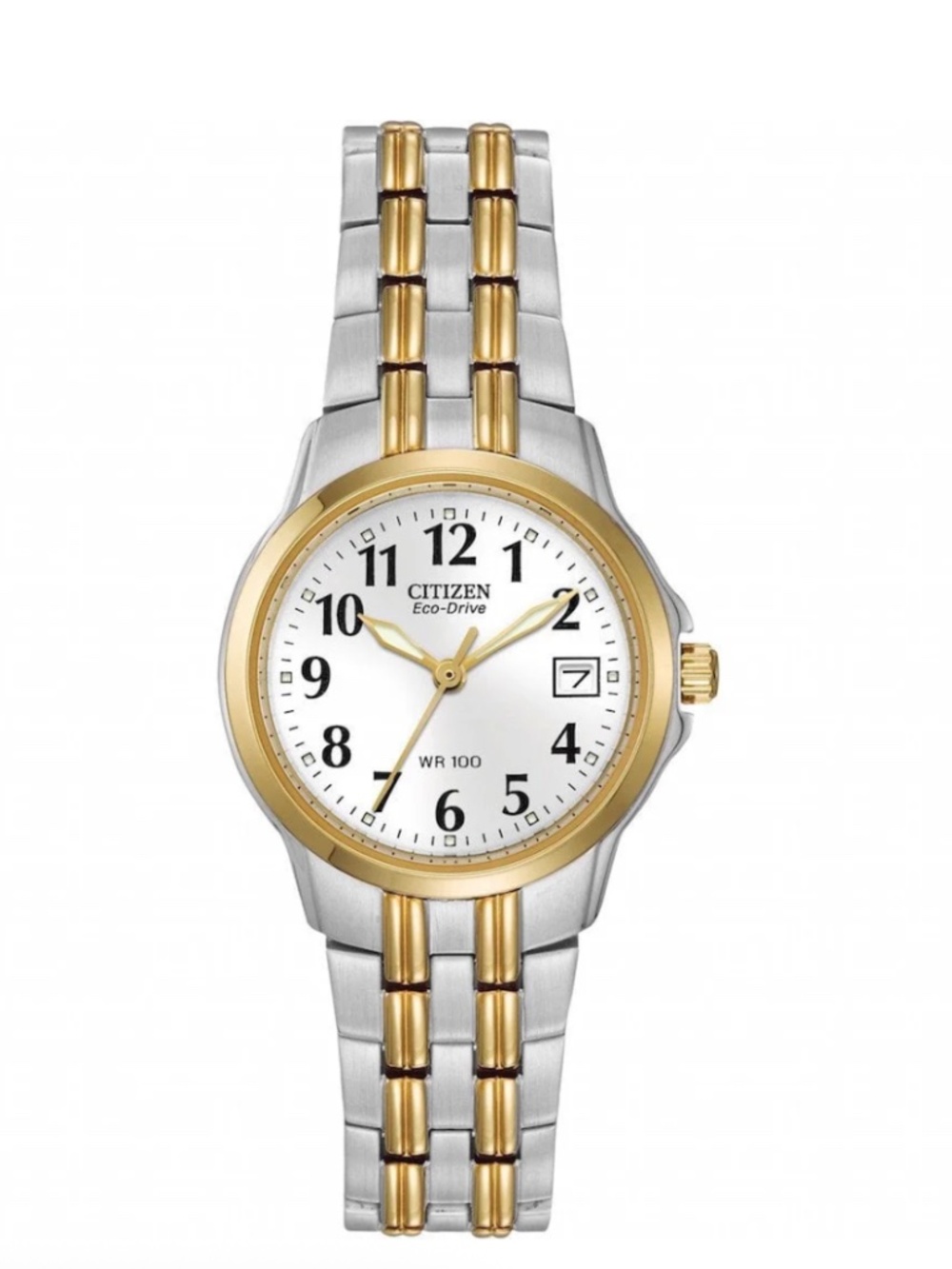 Citizen Silhouette Eco-Drive White Dial Two-Tone Ladies Watch